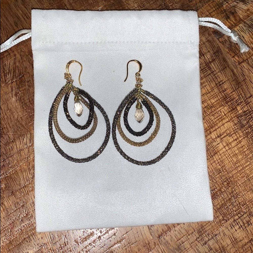 Black and gold earrings